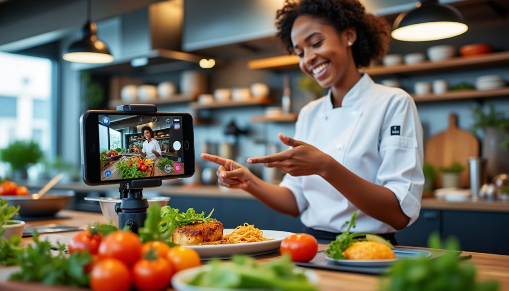 participez à des sessions de cuisine en direct sur les réseaux sociaux : découvrez des recettes, partagez vos astuces et échangez en temps réel avec une communauté de passionnés gourmands.
