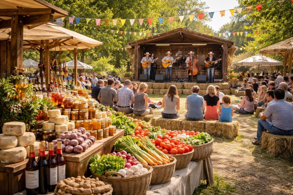 découvrez les festivals fermiers à niort avec des concerts country et des scènes authentiques mettant en valeur le terroir local. une expérience unique alliant musique et saveurs rurales.
