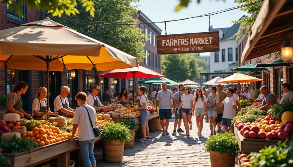 découvrez comment les marchés fermiers stimulent l'économie locale et dynamisent les villes moyennes en favorisant le commerce de proximité et le développement durable.